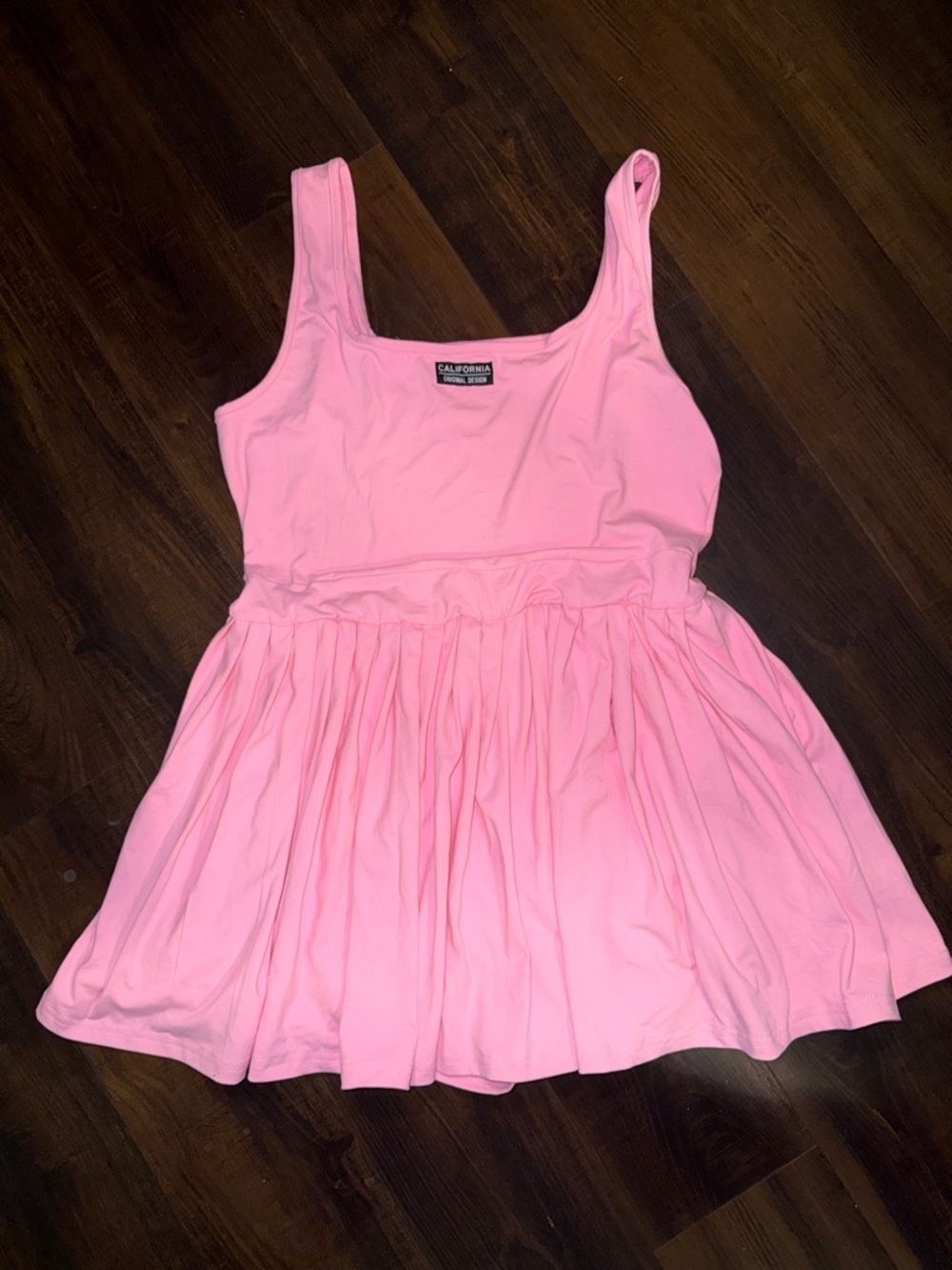 SHEIN Pink Sleeveless Mini Dress with Pleated Skirt - Picture 4 of 4